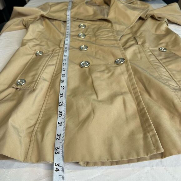 Calvin Klein Double Breasted Tan Car Coat Womens Large Outdoor Preppy Modern - Picture 7 of 10